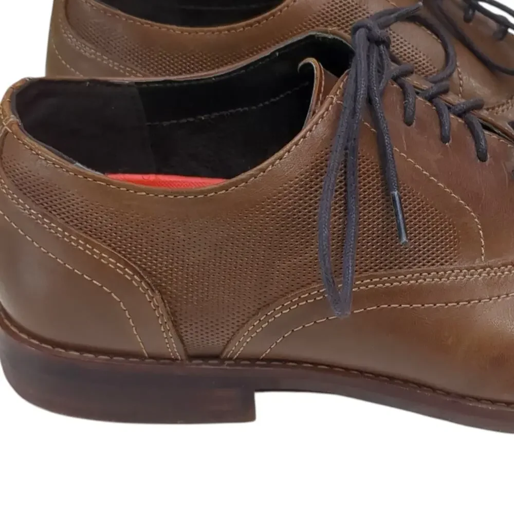 Rockport Dress Oxford Shoes Mens Size 10 Brown Cap Toe Leather TruTECH CG8256
